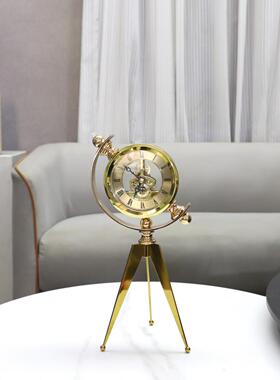 北欧创复古怀旧机械座钟钟桌面摆件客厅卧1445室酒台店装家软居意