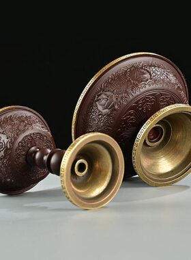 西藏吉祥纹护法杯纯铜藏式 古色磨砂供奉供供护供杯摆件 仿尼泊尔