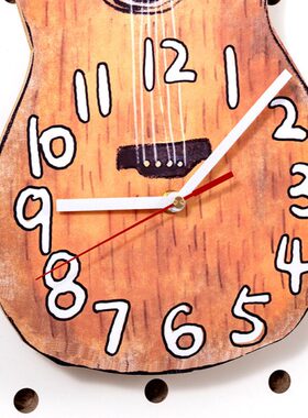 木目iwood 15mm洞洞板配件吉他挂钟 音乐器培训工作室装饰挂表