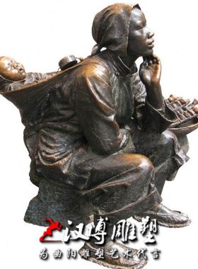 玻璃钢仿铜人物雕塑母子母爱雕塑城市广场公园林步行街亲情铜雕塑