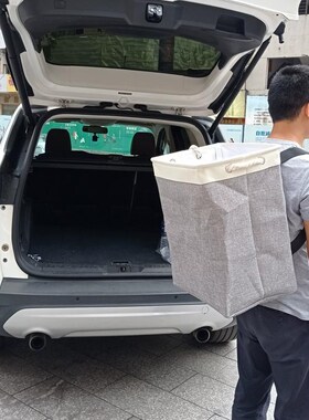 手风琴购物置物背篼收纳框买菜家用背筐可折叠多功能背篓宠物背包
