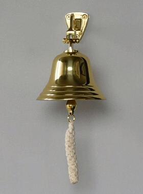 黄铜铃铛挂钟钟复古门铃啡店吊墙咖壁面挂打铃门头装t1806400饰壁