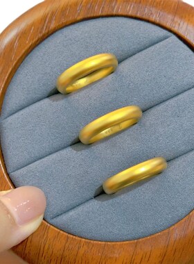 古法金包银泥鳅背戒指女素u圈亮面指环男情侣款实心尾戒礼物送女