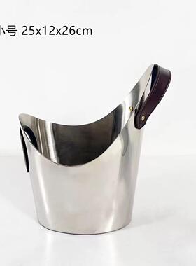 高感轻盘奢021堂样板间冰桶花器插花器托摆件酒级店大客厅玄关饰