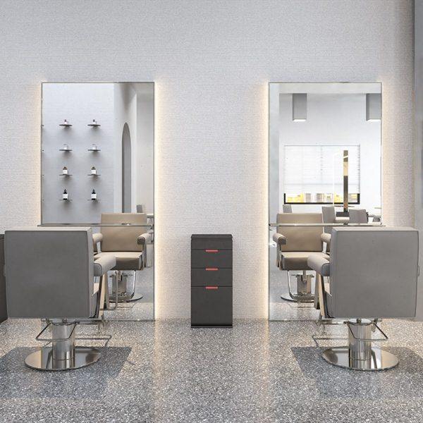 简约发廊理发店镜台网红不锈钢双面落地镜剪发镜理发店专用镜子,淘宝优惠券,粉丝福利购,淘宝优惠卷