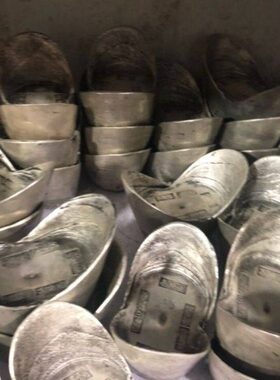 清朝50两大银元宝收藏顺治乾隆宣统五十两银锭仿古白铜重量2斤多