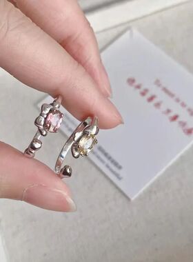 可爱三丽鸥卡通戒指ins甜美小众风格温柔精致轻奢百搭简约食指戒