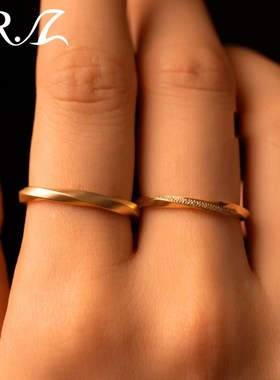 Z先生9a25银莫比乌斯环培育钻石情侣对戒结婚求婚简约闭口婚戒