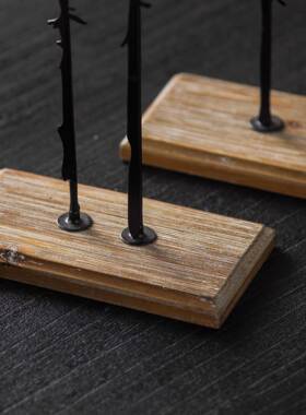 欧式摆极简风树木造型铁艺桌面A3135、A件创客书房卧室氛围厅感意