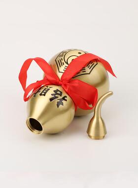 源厂家葫芦摆件开盖头葫铜芦拉丝八卦葫芦开口葫芦铜92福字葫芦