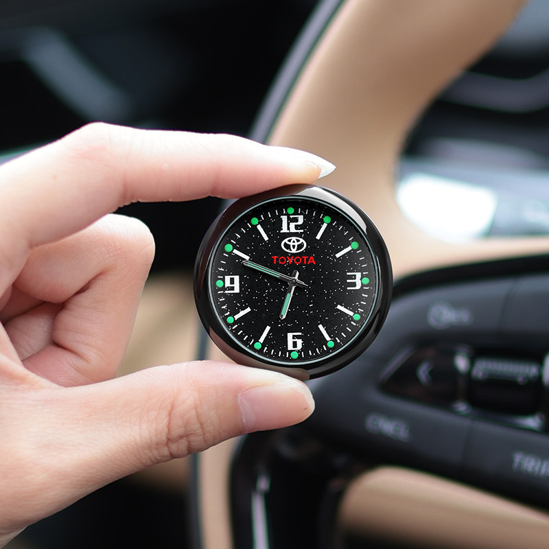 车载时钟汽车摆件车用夜光电子表石英表中控台随意贴车内装饰用品,淘宝优惠券,粉丝福利购,淘宝优惠卷