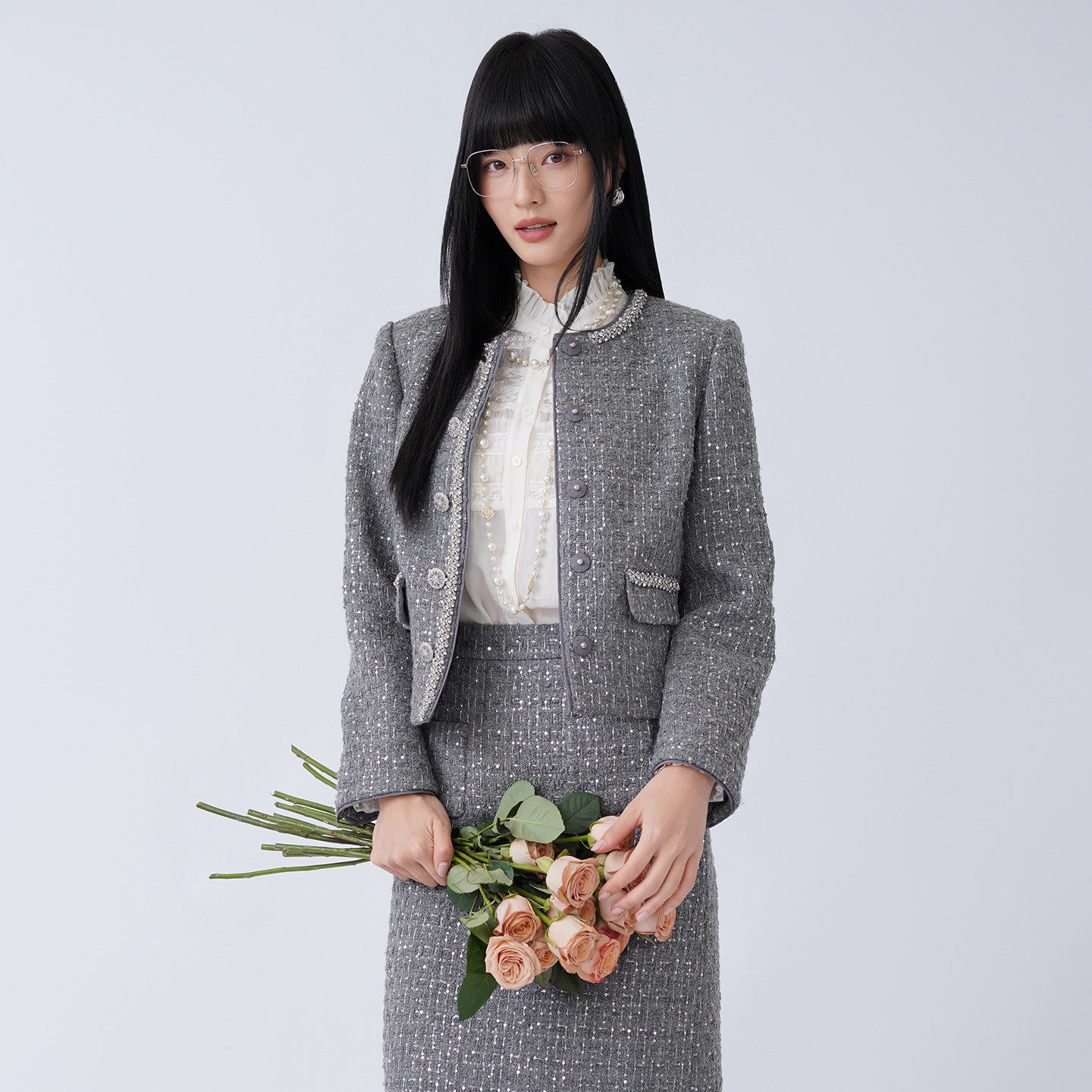 蜜澳长袖衬衫2026春女小香风显瘦气质显瘦小个子衬衣时尚百搭,淘宝优惠券,粉丝福利购,淘宝优惠卷