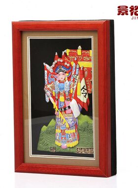 北京特色 京剧戏曲脸谱泥人张纪念品工艺品出国礼品摆件 穆桂英