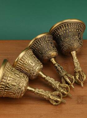 铛黄铜手摇铃五股金刚铃家使271铃用居品铃用铛摇铃