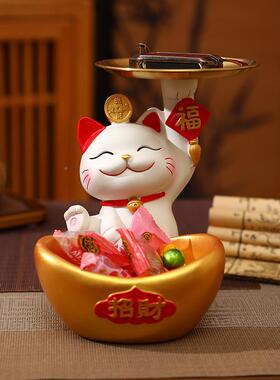 招财猫收玄关摆件客MUD厅电视柜办公室家居装家饰品开业搬乔纳迁