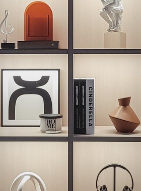 现代样板间家居软装饰品简约书柜摆放挂画创意陶瓷工艺品ZH3662