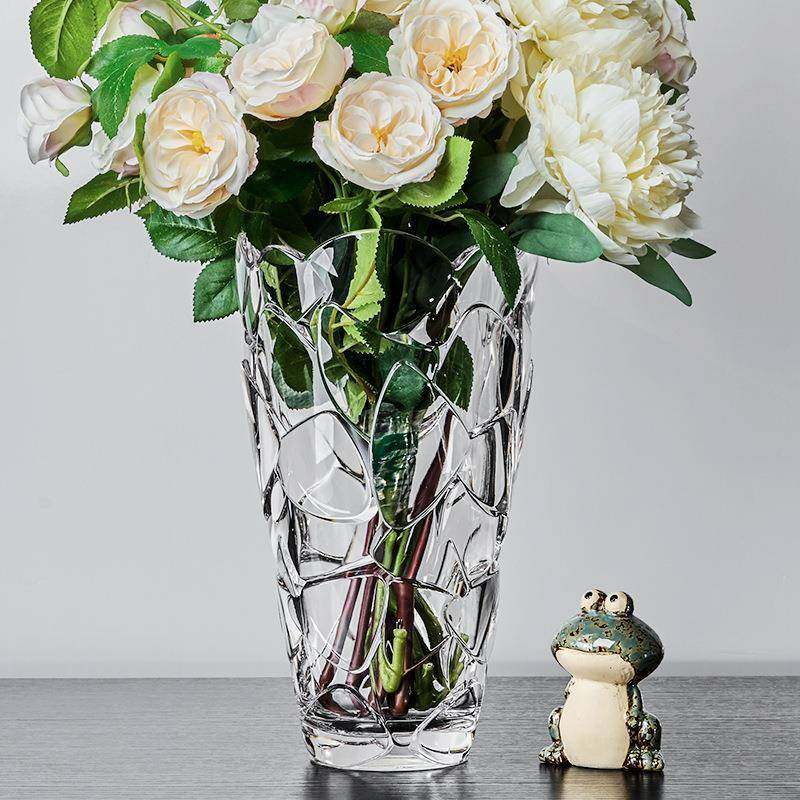 简约客厅透明仿玻璃创意花瓶插花摆件富贵竹百合PC塑料水培大花器,淘宝优惠券,粉丝福利购,淘宝优惠卷