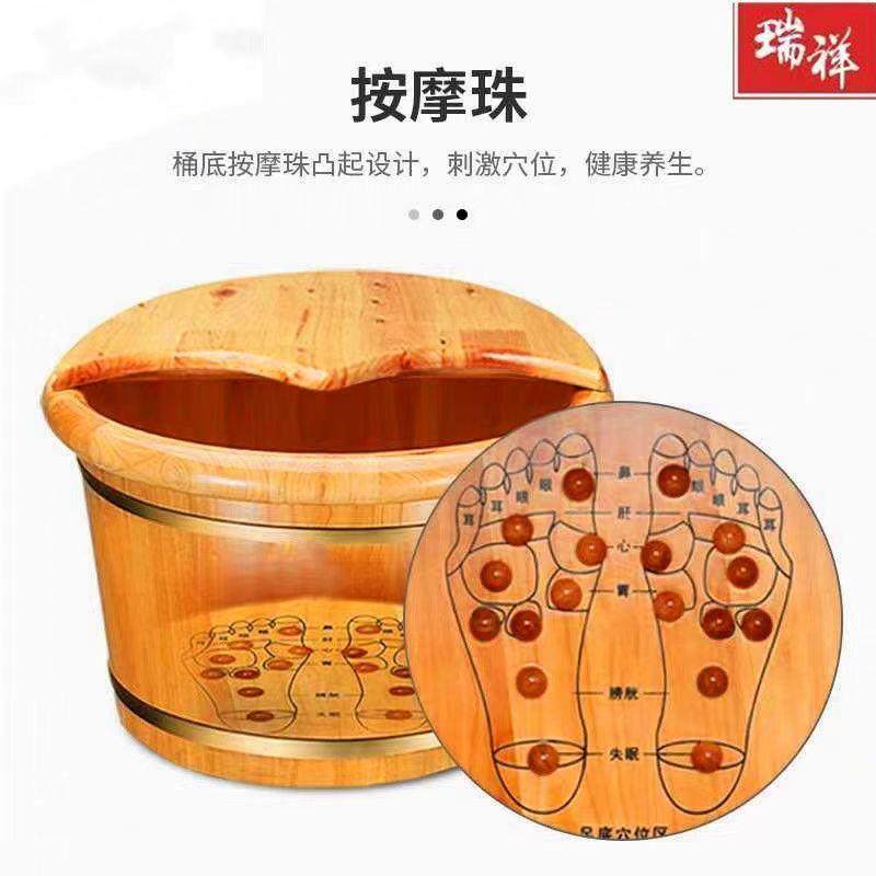 香柏木足疗泡脚木桶按摩保温26cm高木质洗脚盆加珠足浴木盆,淘宝优惠券,粉丝福利购,淘宝优惠卷
