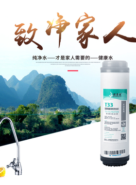 净水器通用滤芯家用纯水机反渗透RO膜 T33后置活性炭直饮机过滤芯