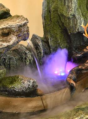 水中幕墙流水屏阳台新风式别墅鱼池布置水TM667519景景喷泉假山室