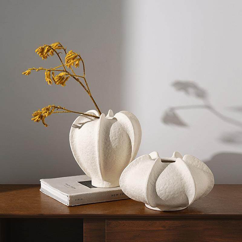 北欧风创意白色陶瓷花瓶摆件餐桌客厅酒柜玄关彩盒装饰品插花花器,淘宝优惠券,粉丝福利购,淘宝优惠卷