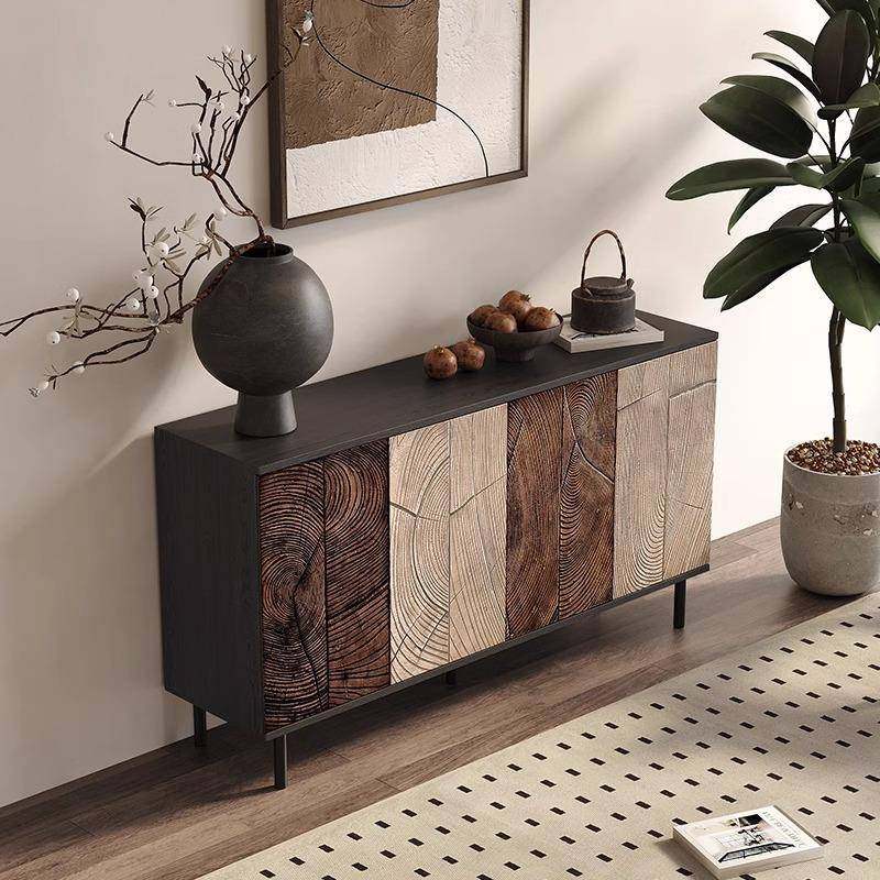 意式轻奢风餐边柜实木雕刻客厅靠墙储物装饰柜中古复古艺术玄关柜,淘宝优惠券,粉丝福利购,淘宝优惠卷