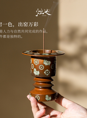 烛也宝相花香薰炉供奉焚香点香