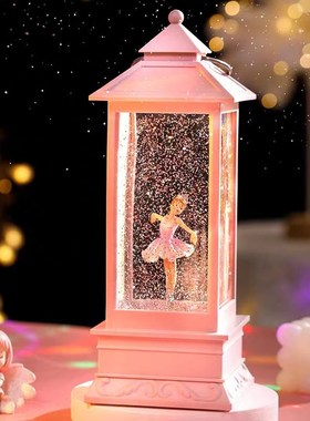 61旋转芭蕾公主八音盒飘雪水晶球音乐盒送儿童女孩子生日礼物女生