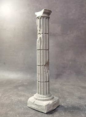 冬官手作 水泥混凝土鱼缸造景布景摆件装饰品罗马柱废墟柱子草缸