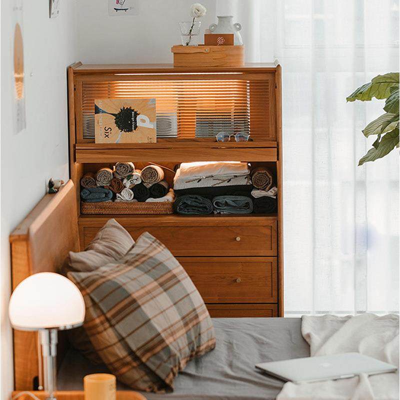 博物餐边柜北欧樱桃木客厅沙发边柜储物柜日式实木厨房置物柜碗柜,淘宝优惠券,粉丝福利购,淘宝优惠卷