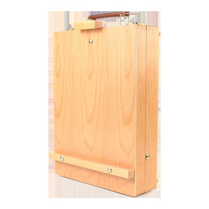 榉木画箱写生手提木质绘画工具箱水彩水粉油画箱颜料盒收纳便携,淘宝优惠券,粉丝福利购,淘宝优惠卷