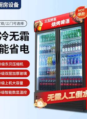商用展示柜啤酒柜冷藏展示柜单门双门三门保鲜柜饮料柜风冷无霜