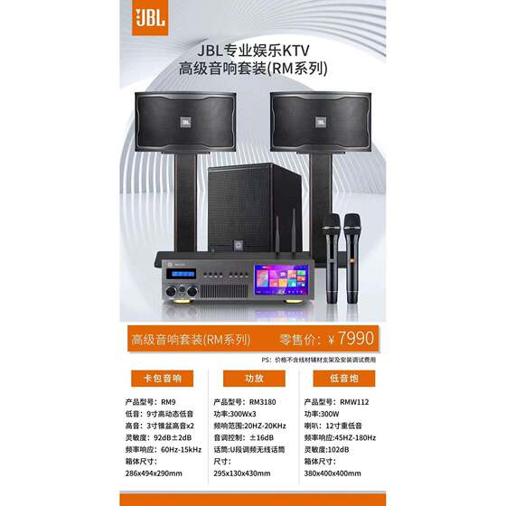 家庭KTV音响套装RM9系列家用卡拉OK点唱歌机会议影院K歌套装