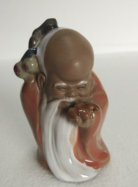 石湾公仔 三星 福寿双全 陶瓷工艺品摆件 家居饰品摆设 寿星小号