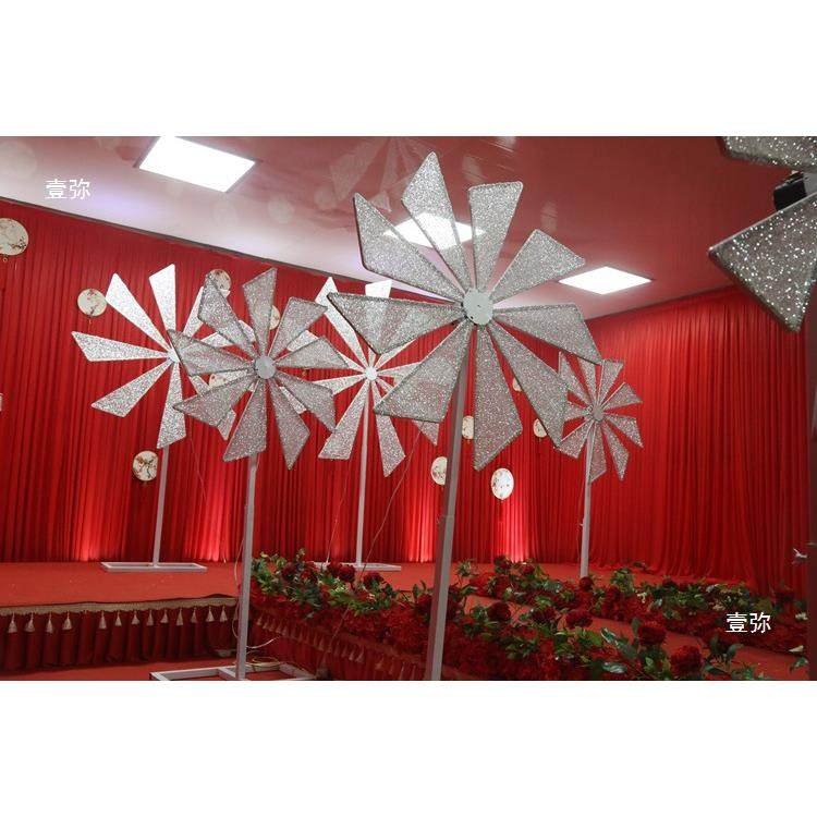 婚庆道具风车摆件铁艺旋电机大风车路引橱窗影楼布置装饰用品摆件,淘宝优惠券,粉丝福利购,淘宝优惠卷