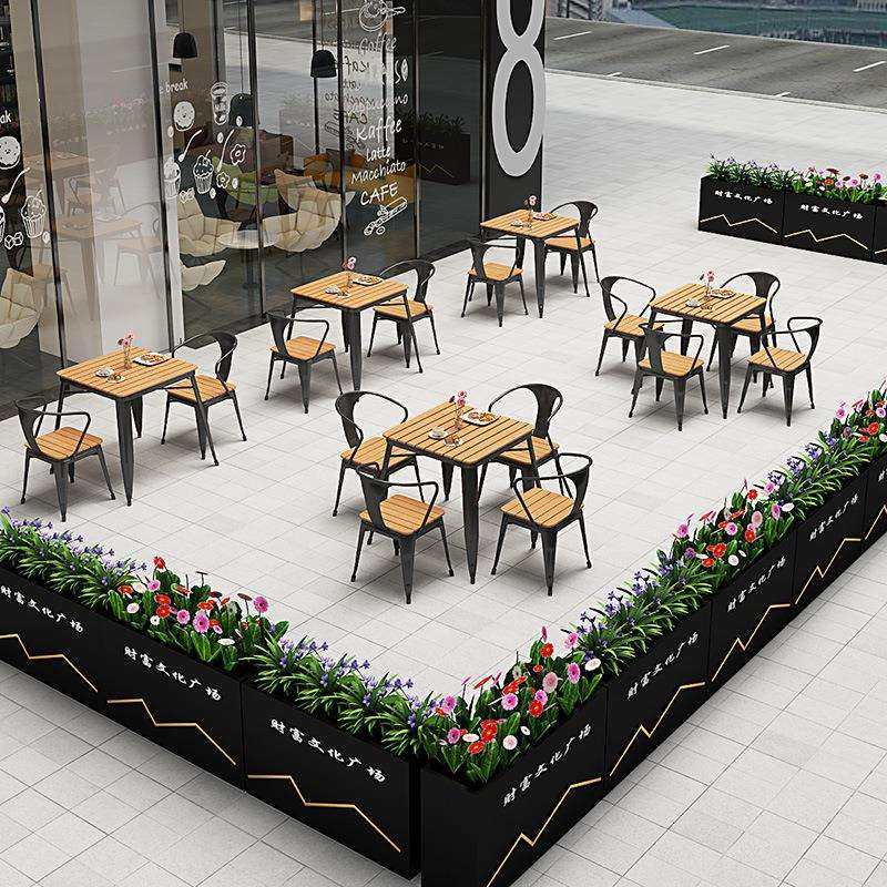 现代户外塑木餐桌餐厅室外露天啤酒饮料桌阳台庭院洽谈户外桌椅,淘宝优惠券,粉丝福利购,淘宝优惠卷