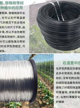 塑钢线高强度大棚托膜拉线养殖拉线园艺百香果搭架专用苗木