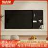 Stainless steel TV niche customized 85-inch 100-inch living room internet celebrity simple storage embedded metal wall cabinet