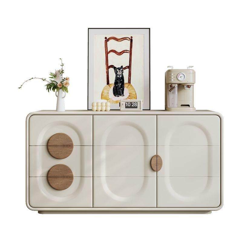 实木收纳柜中古奶油餐厅餐边柜客厅家用斗柜沙发旁边柜卧室储物柜,淘宝优惠券,粉丝福利购,淘宝优惠卷