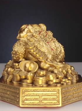 HGV杨铜记居办金公室铜摆家件铜金蟾铜八卦蟾