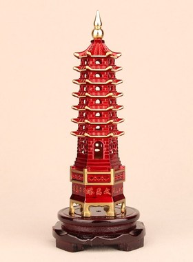 文昌塔摆件十三层纯铜九层办公室13层的书房书桌金榜题名合金材质