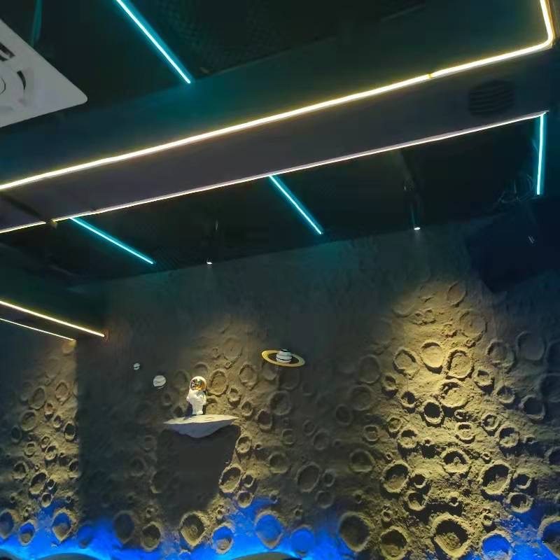 PU轻质文化石仿真月球石自然陨石坑防火阻燃装饰材料酒吧餐厅背景 - 图0