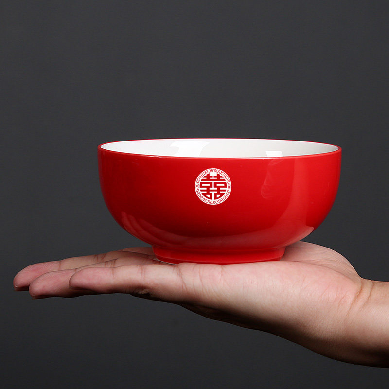亮红结婚敬茶杯喜碗筷勺套装新人改口茶杯红对碗新婚茶具用品大全,淘宝优惠券,粉丝福利购,淘宝优惠卷