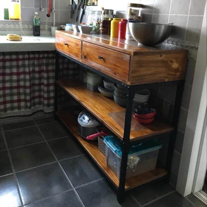 厨房抽屉柜台实木收纳柜子实木储物柜复古置物架矮货柜斗柜餐边桌,淘宝优惠券,粉丝福利购,淘宝优惠卷