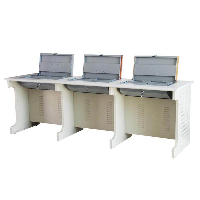 多媒体室翻转电脑桌隐藏式教室机房培训桌双人折叠电脑桌办公桌,淘宝优惠券,粉丝福利购,淘宝优惠卷