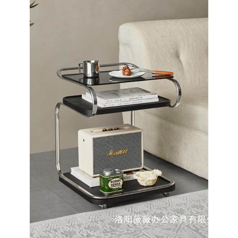 中古风小推车可移动北欧客厅边几轻奢透明茶几收纳柜网红置物架,淘宝优惠券,粉丝福利购,淘宝优惠卷