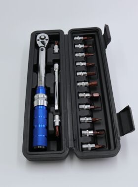 预置式扭矩扳手1/42-24N.m15件套可调扭力扳手预置力矩扳手