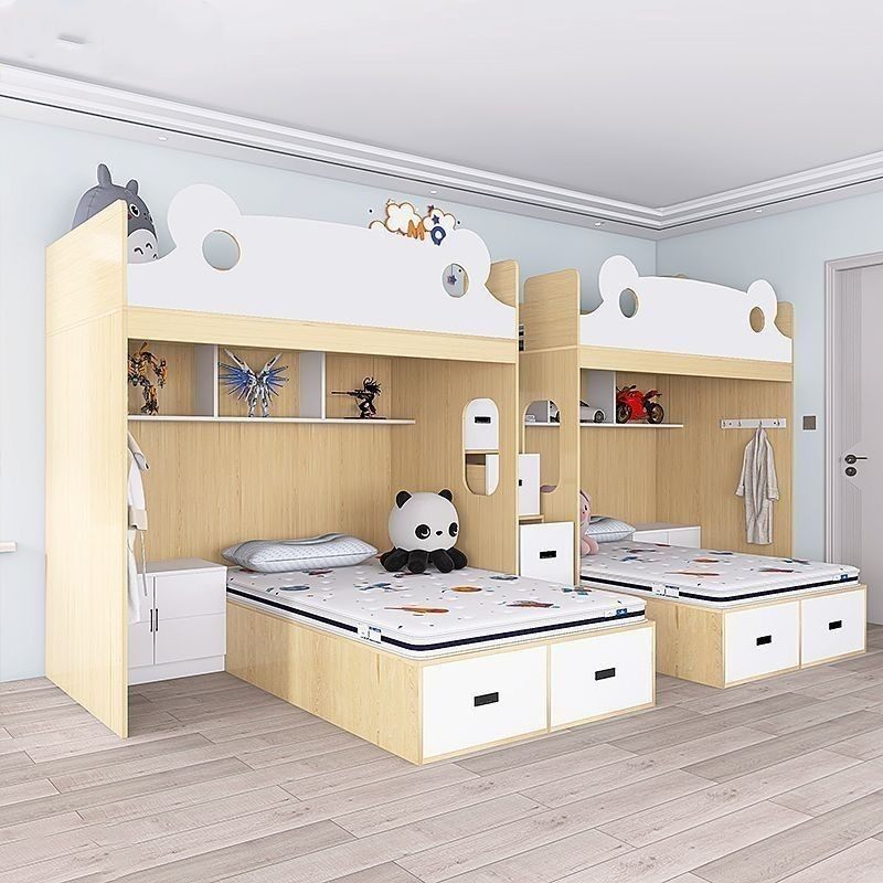 上下铺双层床姐弟互不打扰高低子母床小户型交错式多功能组合床,淘宝优惠券,粉丝福利购,淘宝优惠卷