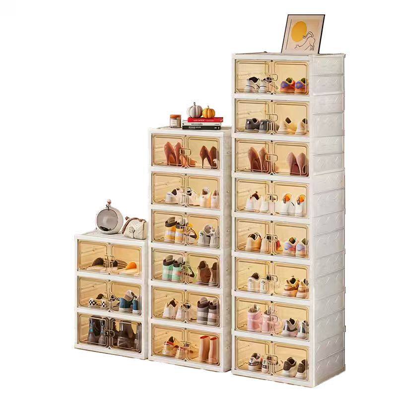 免安装鞋柜鞋子收纳柜透明鞋盒一体式家用门口折叠防尘鞋收纳神器,淘宝优惠券,粉丝福利购,淘宝优惠卷