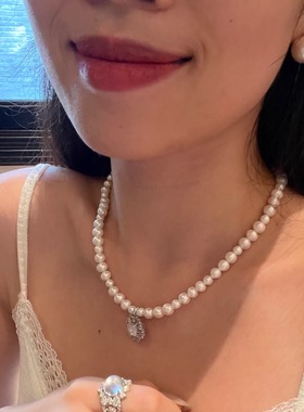 也也水沫玉淡水珍珠项链